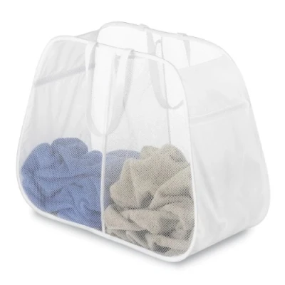 Image of Whitmor Pop &amp; Fold Double Laundry Hamper
