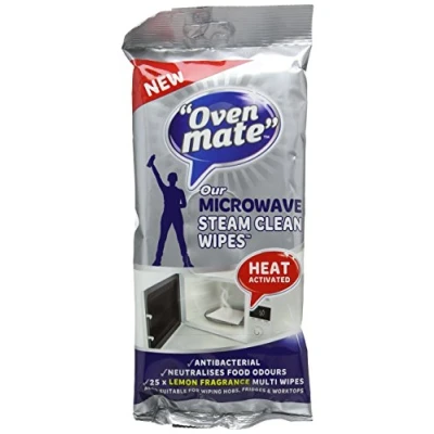 Image of Oven Mate Microwave Steam Clean Cleaning Cloths Pack of 25