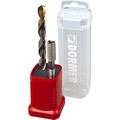 Image of Dormer Set E500 Taps and A002 Drill bits with 118 Degree Tin Tipped Split Point, Tap Size M6NO2