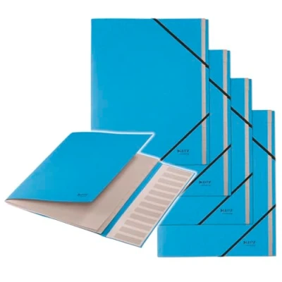 Image of A4 12 Tabs Blue Leitz Recycle Card Divider Book CO NeutraL Pack of 4
