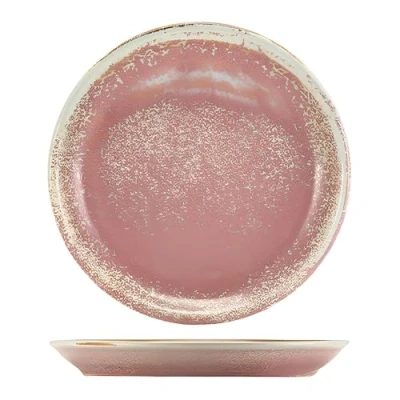 Image of Genware Terra Porcelain, Rose, Coupe Plate, 190mm, CP PRS19, Pack of 6
