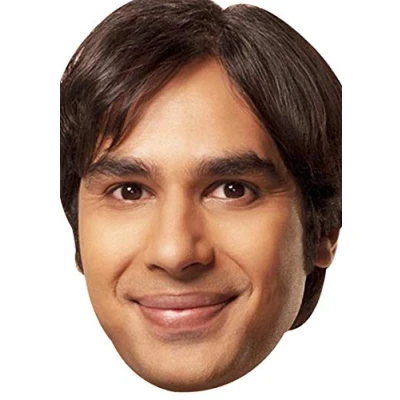 Image of FoxyPrinting Raj Celebrity Cardboard Party Face Mask Fancy Dress