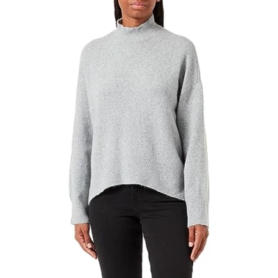 Image of VERO MODA Women&#039;s Vmdofwool LS Highneck Pullover Ga Noos Sweater, Light Grey Mix, S