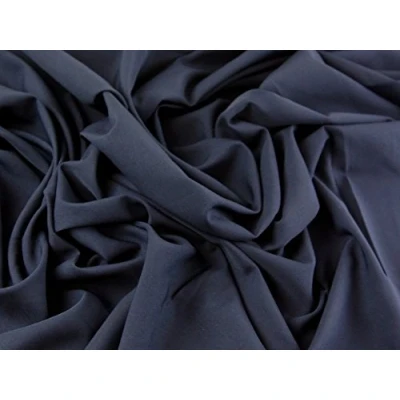 Image of Minerva Crafts Soft Touch Polyester Crepe Dress Fabric Navy Blue per metre