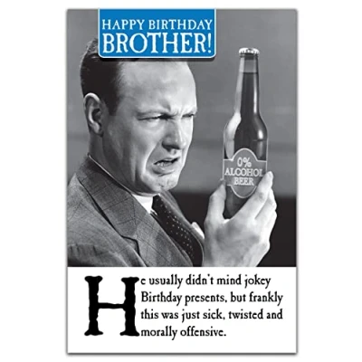 Image of Jokey Greetings Cards: Brother Birthday Card, Funny Card for Brother,