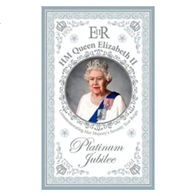 Image of Platinum Jubilee Tea Towel Commemorative Memorabilia Queen Elizabeth Souvenirs Gift (By LILAJ)