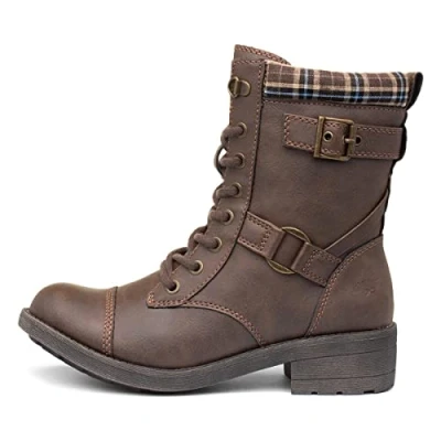 Image of Rocket Dog Women&#039;s Thunder Fashion Boot, Brown Plaid, 4 UK