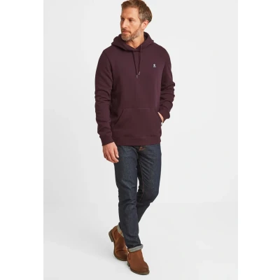 Image of TOG24 Akerman Mens Supersoft Cotton Rich Hoody with Cosy Kangaroo Pocket and Chunky Drawcord Hood