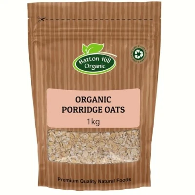 Image of Organic Porridge Oats/Rolled Oat Flakes 1kg by Hatton Hill