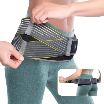 Image of Sacroiliac Hip Belt, Si Joint Belt Support for Women Men, Alleviates Sciatic, Pelvic, Lumbar, Leg and Sacral Nerve Pain, Adjustable Diamond Compression Trochanter Brace L
