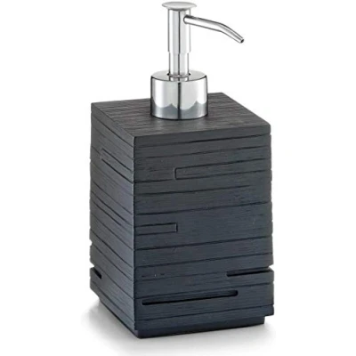 Image of Zeller 18316 Soap Dispenser Slate Polyresin 8 x 16 cm Black