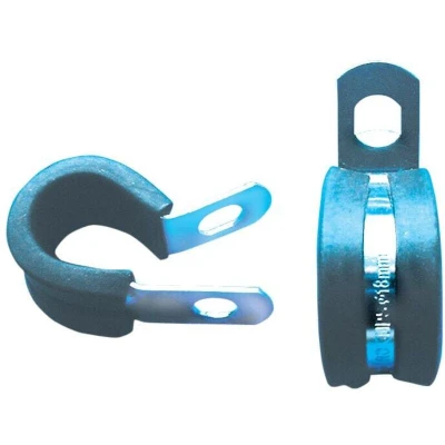 Image of 5x Matlock 21MM Zinc Plated P Clips Rubber Lined