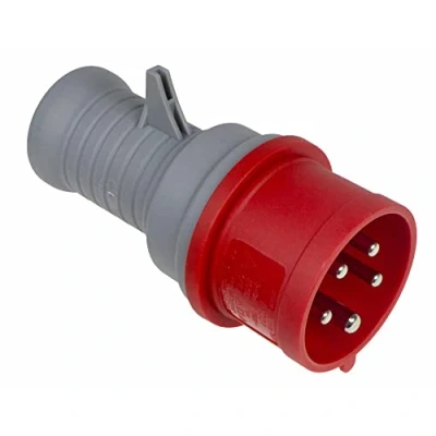 Image of as Schwabe 61477 Three Phase Test Plug 400 V/16 A/5 pin high Current Tester, red
