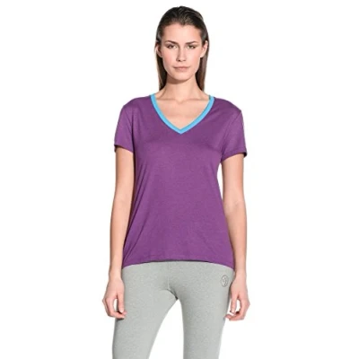 Image of Zumba Womenss sports t shirt with sleeves Z1T00506 Lilac Size Large
