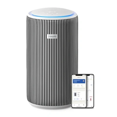 Image of Philips Air Purifier 3200 Series, HEPA NanoProtect + Active Carbon Filter, CADR 520m3/h for 135m² Allergy sufferers, Ultra quiet, Intelligent and Energy efficient (AC3220/10)