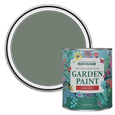 Image of Rust Oleum Green Mould Resistant Garden Paint In Gloss Finish Serenity 750ml