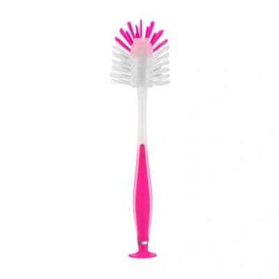 Image of HOMESHOPA Dish Brush with Suction Cup, Washing Up Kitchen Brush, Soft Grip Handle and Non Scratch Bristles, Long Durable Cleaning (Pink)