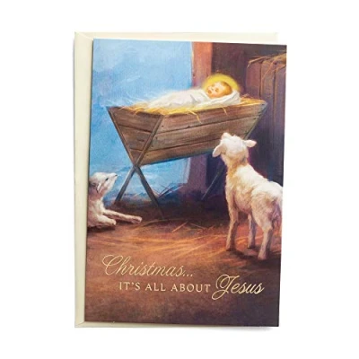 Image of DaySpring Christmas, It’s All About Jesus Christmas Joy to You 18 Inspirational Boxed Cards with Envelopes, NIV (J3376), Multi