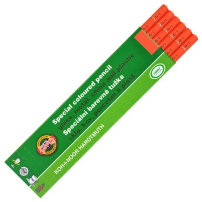 Image of Koh i Noor China Wax Marker Pencil 12 pack Red