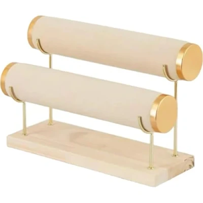 Image of Bracelet Holder 2 Tier Display Stand Chain Jewelry Rack Watch