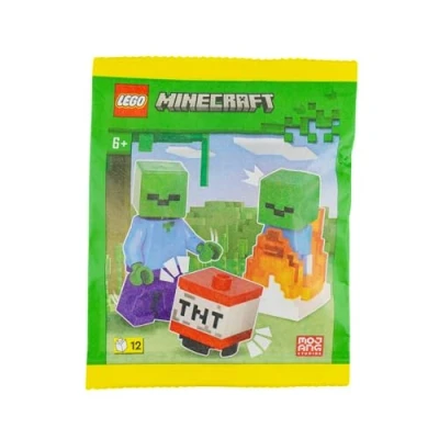 Image of LEGO Minecraft Mini Set: Zombie Minifigure with Burning Baby and TNT