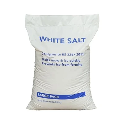 Image of White Salt Deicing Winter Grit Gritting Ice Snow for Driveways 1 Pallet 42 Bags