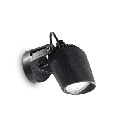 Image of Minitommy 1 Light Outdoor Wall Spotlight Black IP66, GU10
