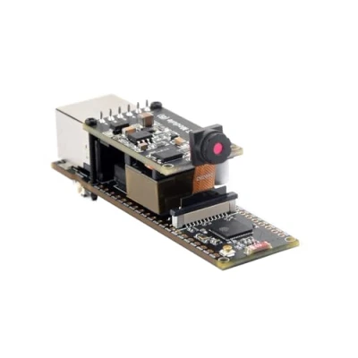 Image of Waveshare ESP32 S3 ETH Development Board with PoE Module and Camera Module,10/100Mbps RJ45 Ethernet Port,Based on S3R,Support Wi Fi Bluetooth,240MHz Dual Core Processor