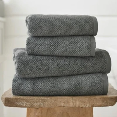 Image of Deyongs Romeo Quik Dry Zero Twist Fast Absorbent Soft Cotton Towel (Charcoal, Bath Sheet)