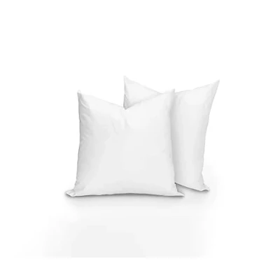 Image of Cushion Inner Pads (Pack of 2), 55 x cm (22&quot; 22&quot;), Hollowfibre Pillows Inserts White Stuffers