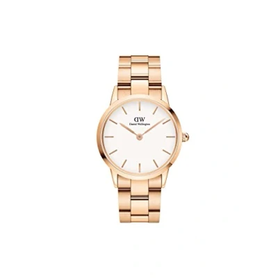 Image of Daniel Wellington Iconic Link, Rose Gold Watch, 36mm, Stainless Steel, for Women and Men