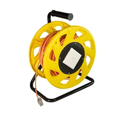 Image of LogiLink CQ3060S Network Cable Reel CAT6A S/FTP RJ45 Keystone Sockets 500 MHz 60 m Orange