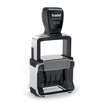 Image of Trodat Professional 5030 Date Stamp, 120193, Brushed Stainless Steel, Medium