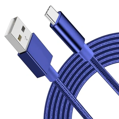 Image of USB C Charger Cable, 3A Type Cable Fast Charging Nylon Braided Compatible with iPhone 15/15 Pro Max, Samsung Galaxy S23/S22/S21, Note 10, Huawei P40/P30, Google Pixel (1 Meter)