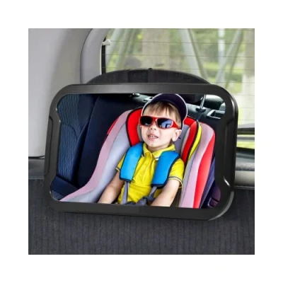 Image of Vinabo Baby Car Mirror Essentials for Newborn Rear View 100% Shatterproof Adjustable Seat Drive Safe and Monitor Your Child