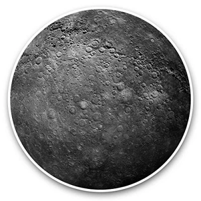 Image of Vinyl Stickers (Set of 2) 15cm (bw) Planet Mercury Space Solar System 37159