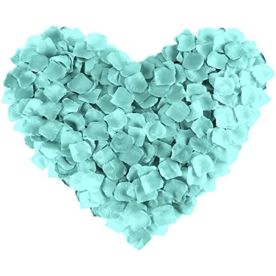 Image of Happium 1000 Pieces Rose Petals, Artificial Silk Flowers Petals Romantic Decorations, Emulation for Wedding Decoration, Valentine&#039;s Day, Confession Blue
