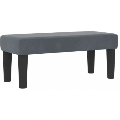Image of vidaXL Box Spring Bed with Mattress &amp; Bench Dark Grey 80x200 cm Velvet