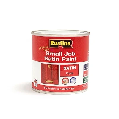 Image of RUSTINS Small Job Satin Paint Poppy 250ml