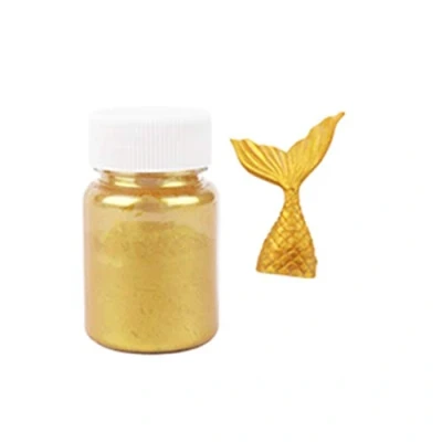 Image of NKDD 15g Edible Flash Glitter Golden Silver Powder for Decorating Fondant Cake Baking Gold