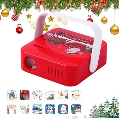 Image of 12 Effects Christmas Projector, Snowflake Xmas Projector Light Outdoor, Projection Outdoor Indoor for Party Decorations (red)