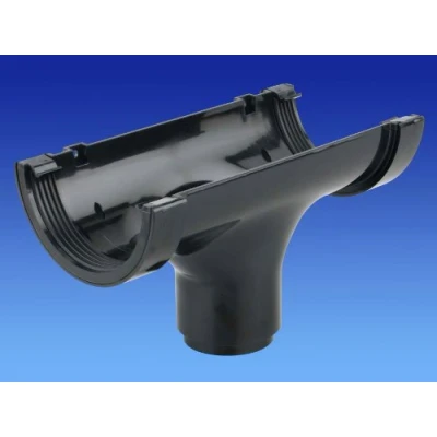 Image of Wavin OSMA Roundline Running Outlet Straight 112mm Black 0T624b