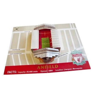 Image of Liverpool FC Official Product 3 D Birthday Card Anfield Pop Up