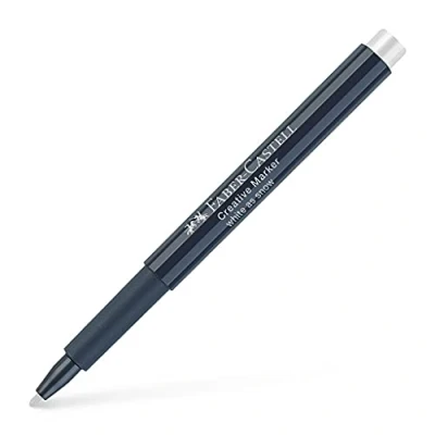 Image of Faber Castell Creative Studio Marker, White As Snow, Single For Art, Craft, Drawing, Sketching, Home, School, University, Colouring