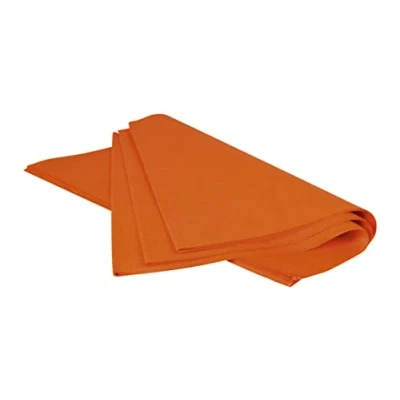 Image of Clairefontaine 393658C A Ream Of Orange Tissue Paper 480 sheets Size: 50x75cm 18g Colour: Gift wrapping, decoration, creative hobbies, flower DIY