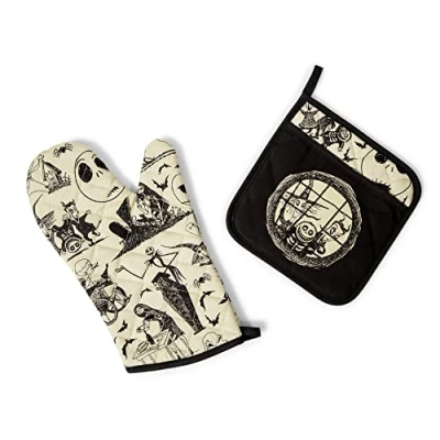 Image of Disney The Nightmare Before Christmas Oven Mitt and Pot Holder Kitchen Set