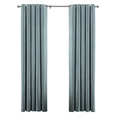Image of Riva Paoletti Atlantic Ringtop Eyelet Curtains (Pair), 229cm x 229cm, Duck Egg Blue