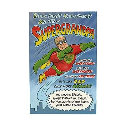 Image of Grandpa Father&#039;s Day Card Happy Super from Grandchildren