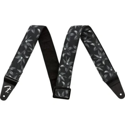 Image of Fender® Hawaiian Guitar Strap Width 5 cm Length 86 150 Black Floral