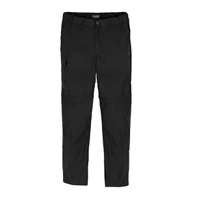 Image of Craghoppers Mens Expert Kiwi Slim Fit Tailored Convertible Trousers, Black, Size 32&quot;